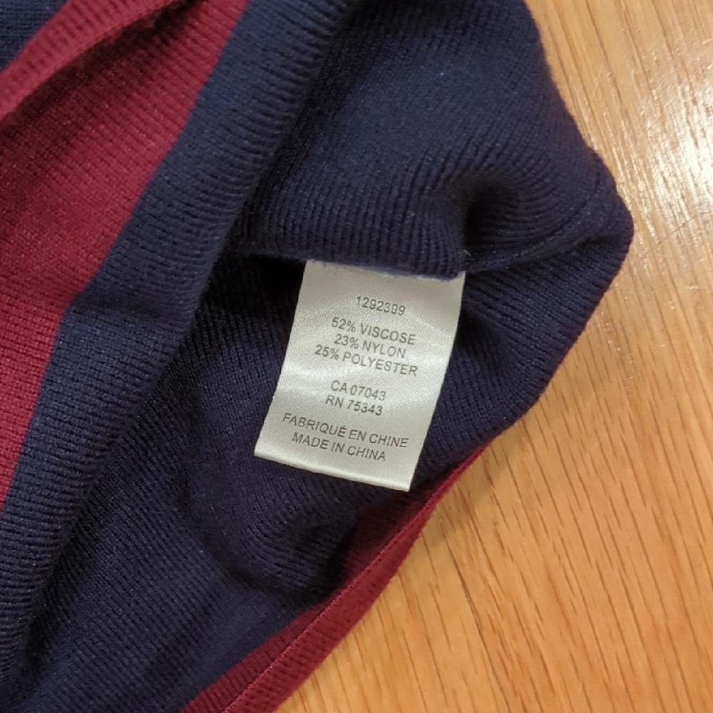 Joie Navy and Burgundy Cardigan Lady Jacket Womens Size L NWOT - Picture 3 of 5